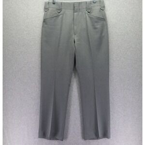 Circle S Pants Mens 34x32 Western Cowboy Ranch Flap Pocket Dress Slacks Gray